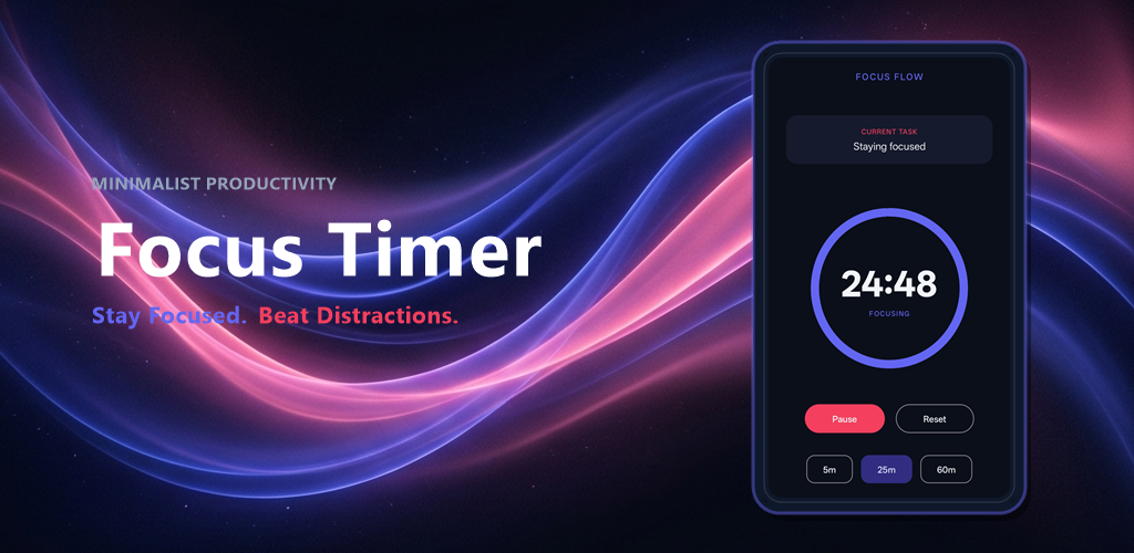 Focus Timer Feature Graphic