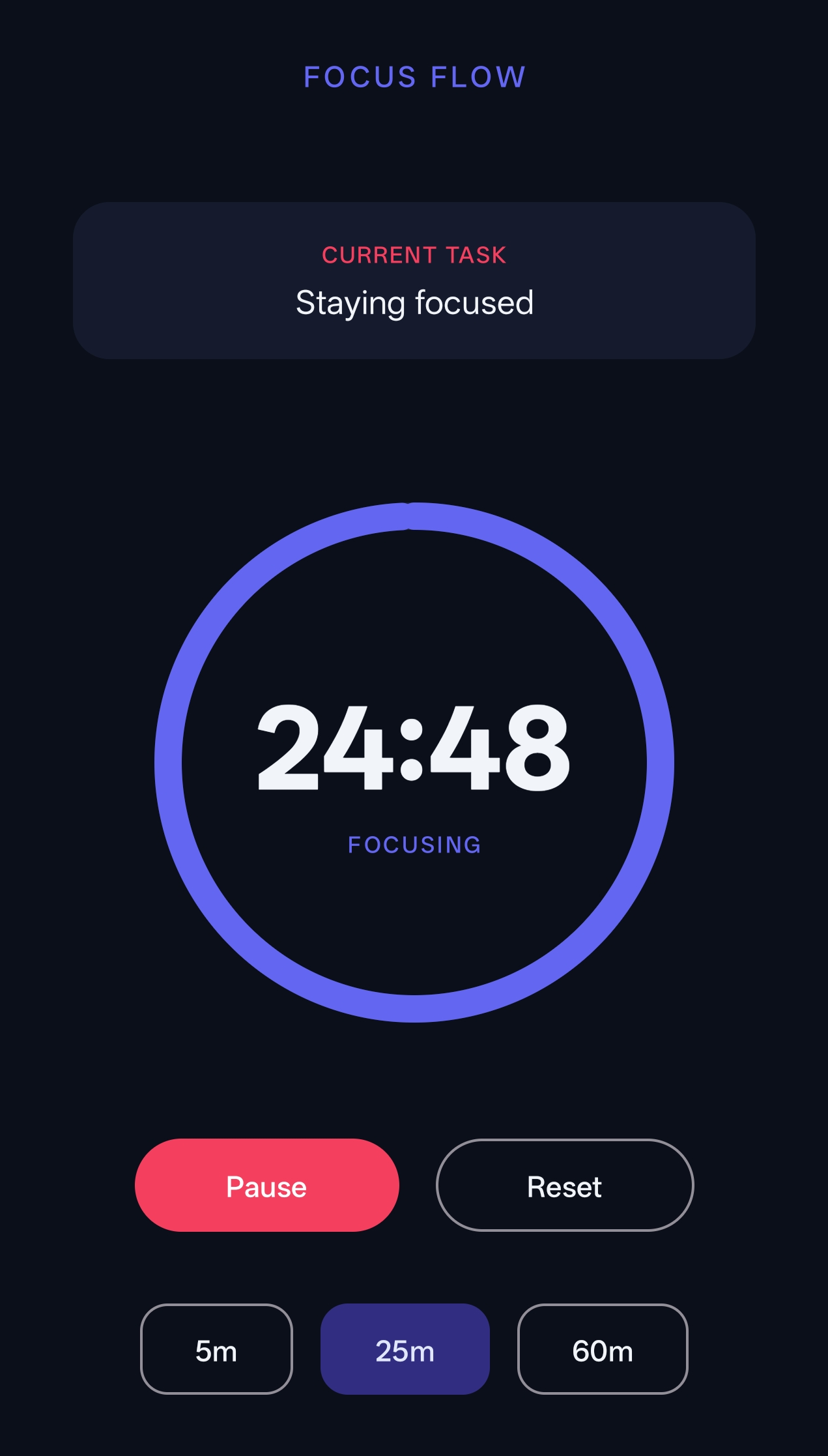 Focus Timer Screenshot 1